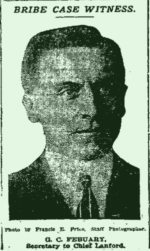G. C. Febuary, Secretary to Chief Lanford.