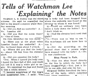 Tells of Watchman Lee 'Explaining' the Notes