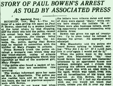 Story of Paul Bowens Arrest as Told by Associated Press
