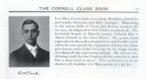 Leo Frank, debate coach at Cornell